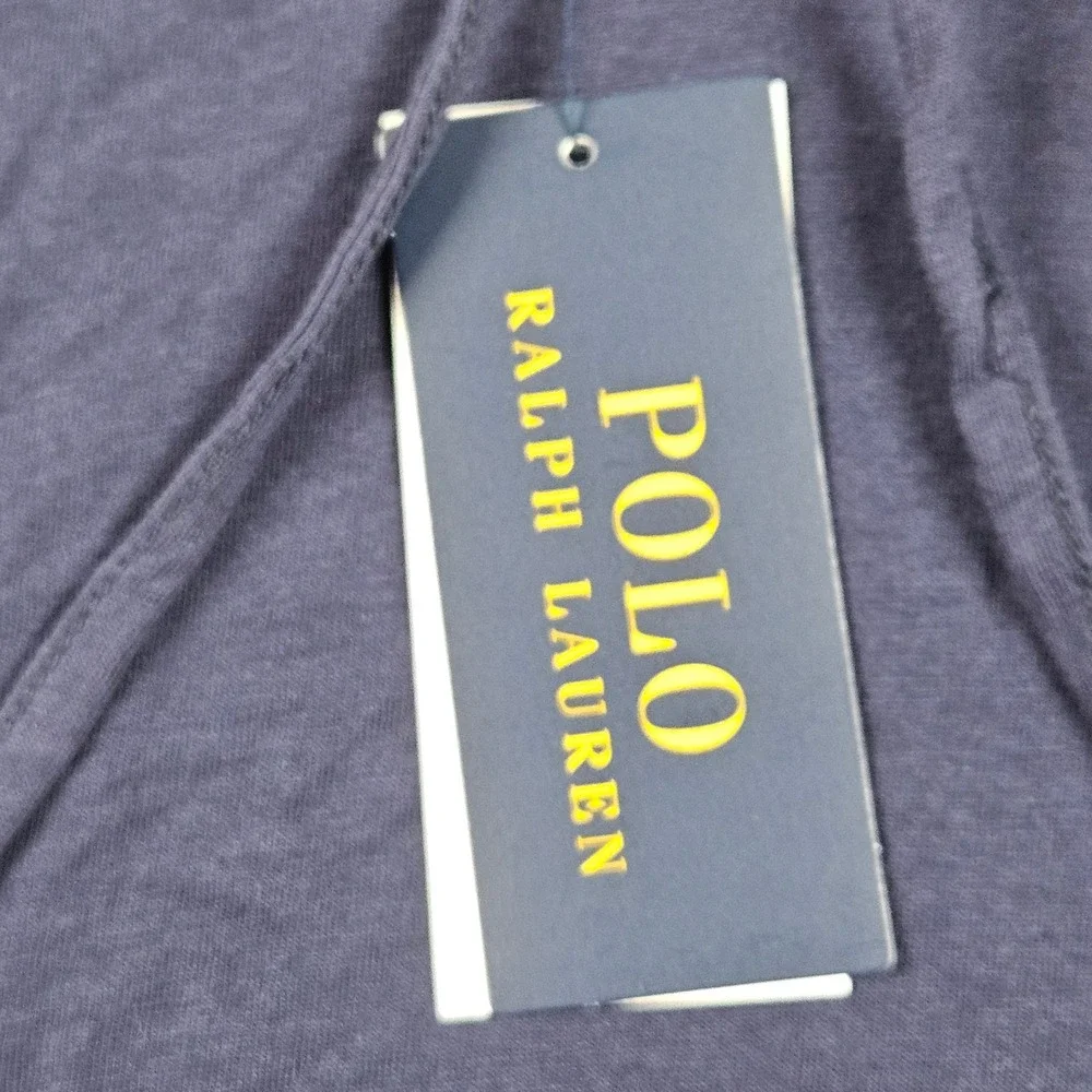NEW Polo Ralph Lauren Hoodie Mens XL Navy Blue Lightweight Sweatshirt Pony Logo